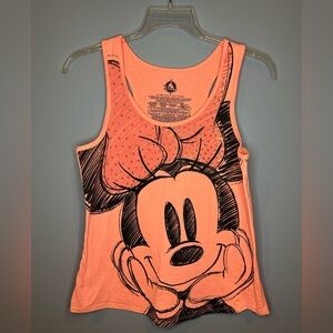 Disney Minnie Mouse M Medium Coral Racerback Tank Top